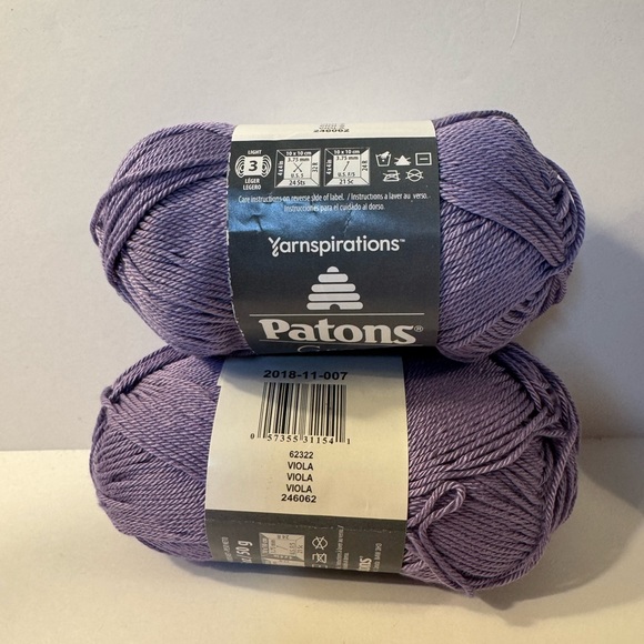 7 Skeins Patons Grace - Viola - Picture 2 of 2